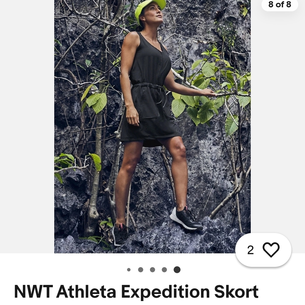 NWOT Athleta Black Women's Skort Dress